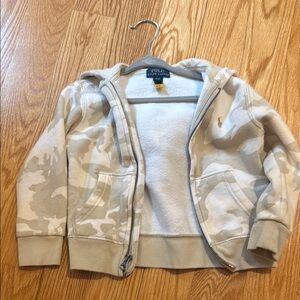 Polo by Ralph Lauren Cream Zip-Up Hoodie